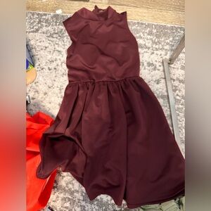 Maroon mini dress
